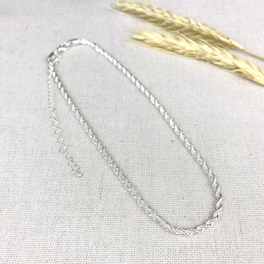 Bahian Chain Choker Necklace - Silver